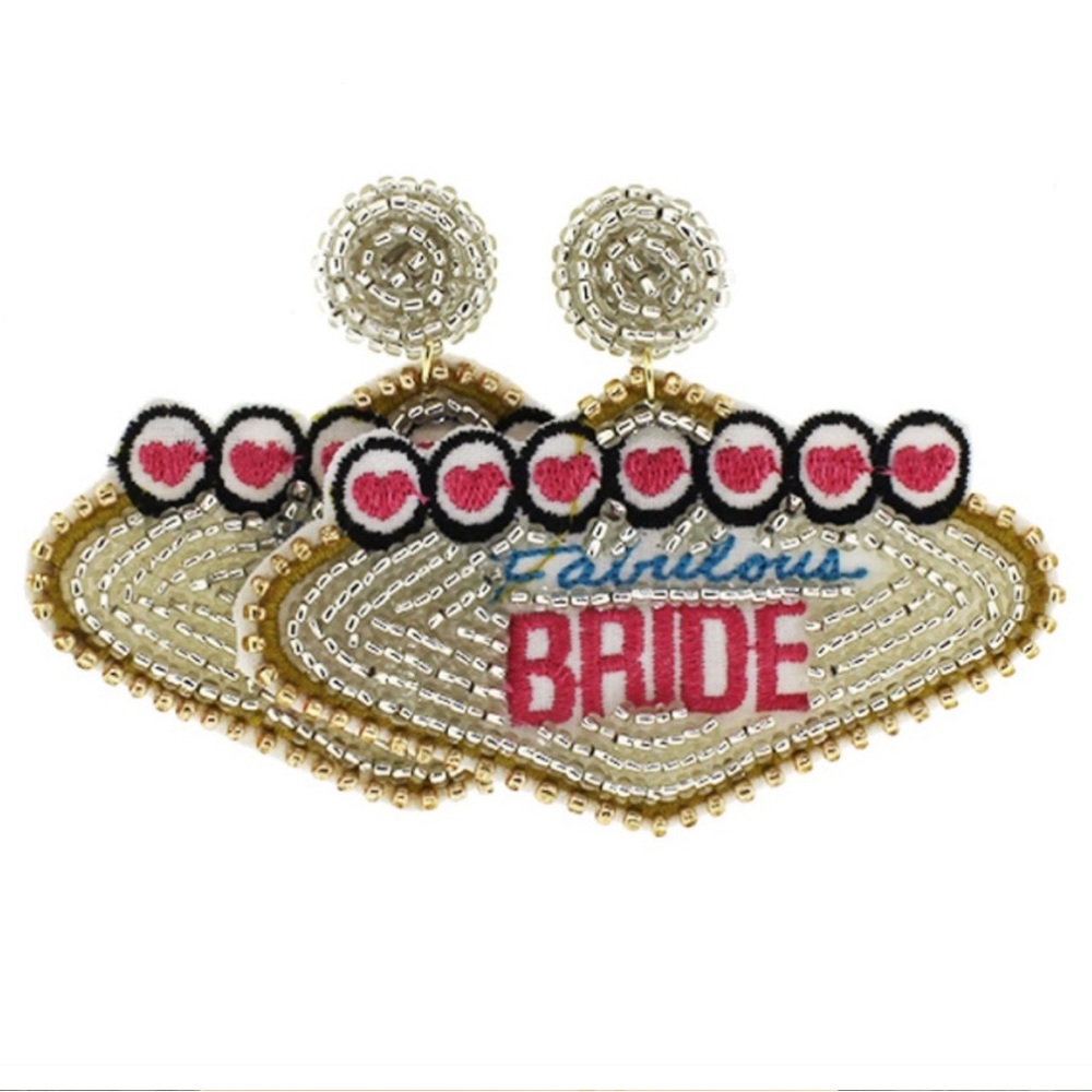 Fabulous Bride Beaded Earrings Las Vegas Bridal Accessories